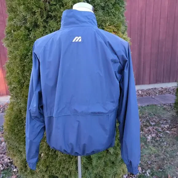 Vintage 90’s Mizuno Performance Wear Full Zip Windbreaker Jacket Navy Men's L